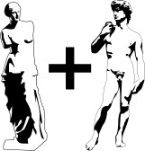 Venus + David, corps nus